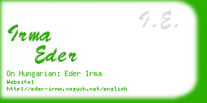 irma eder business card